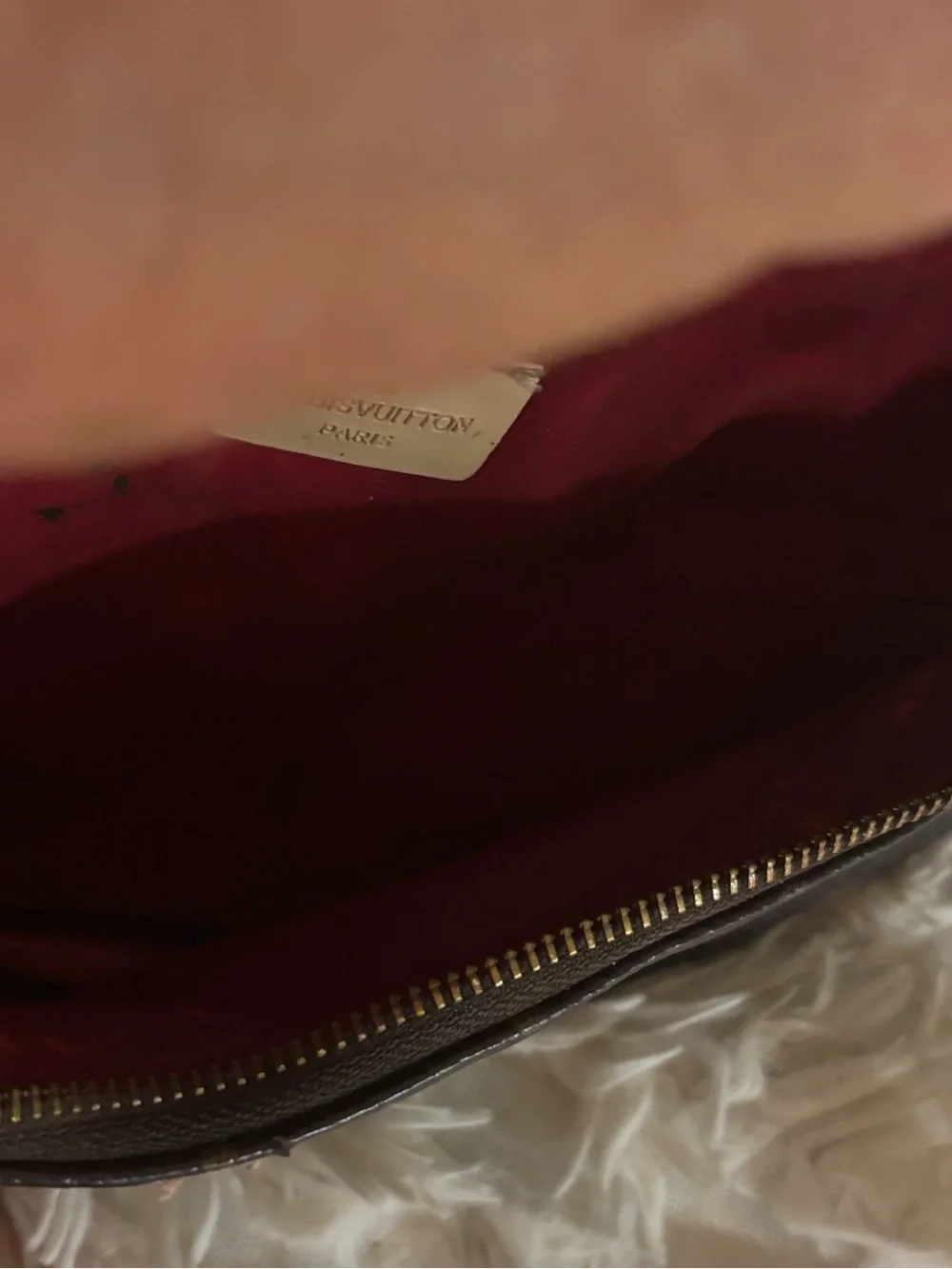 Louis Vuitton Brown Monogram Crossbody Belt Bag with Gold Padlock